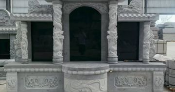 雅安 芝麻灰高档墓碑，土墓，可定制