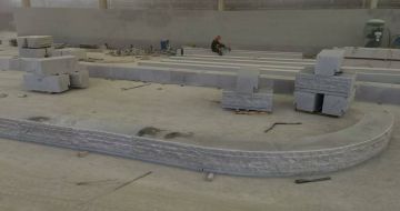 雅安 芝麻白整石坐凳（光面+自然面）