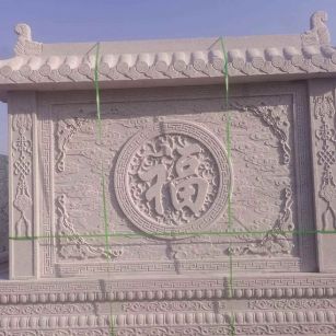 雅安 芝麻白花岗岩屏风，照壁，影壁