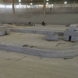 雅安 芝麻白整石坐凳（光面+自然面）