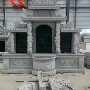 雅安 芝麻灰高档墓碑，土墓，可定制