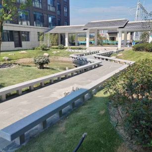 雅安 芝麻灰小区坐凳&栏杆安装效果