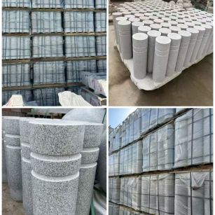 雅安 芝麻白花岗岩挡车柱、隔离柱多少钱