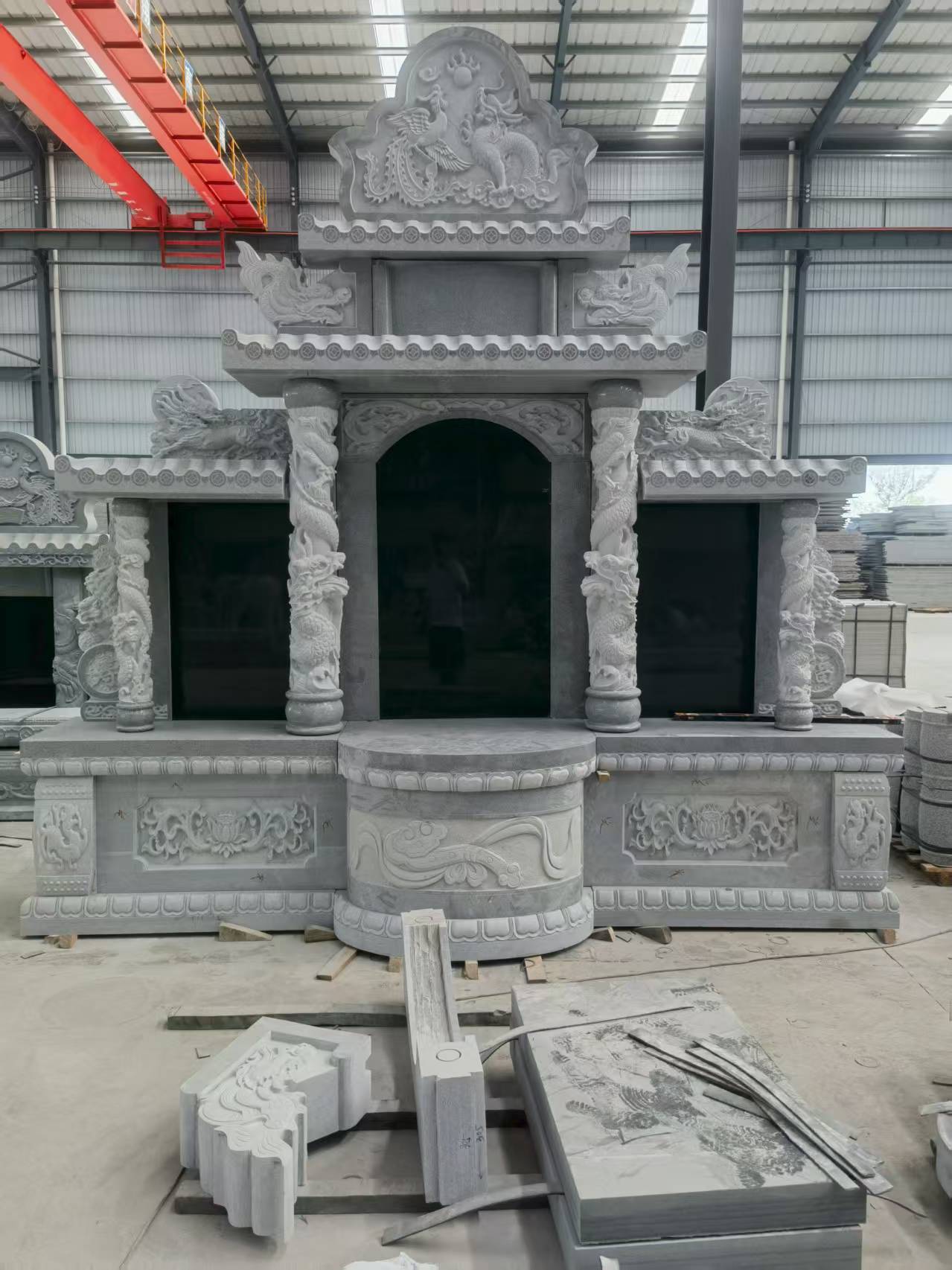 雅安 芝麻灰高档墓碑，土墓，可定制