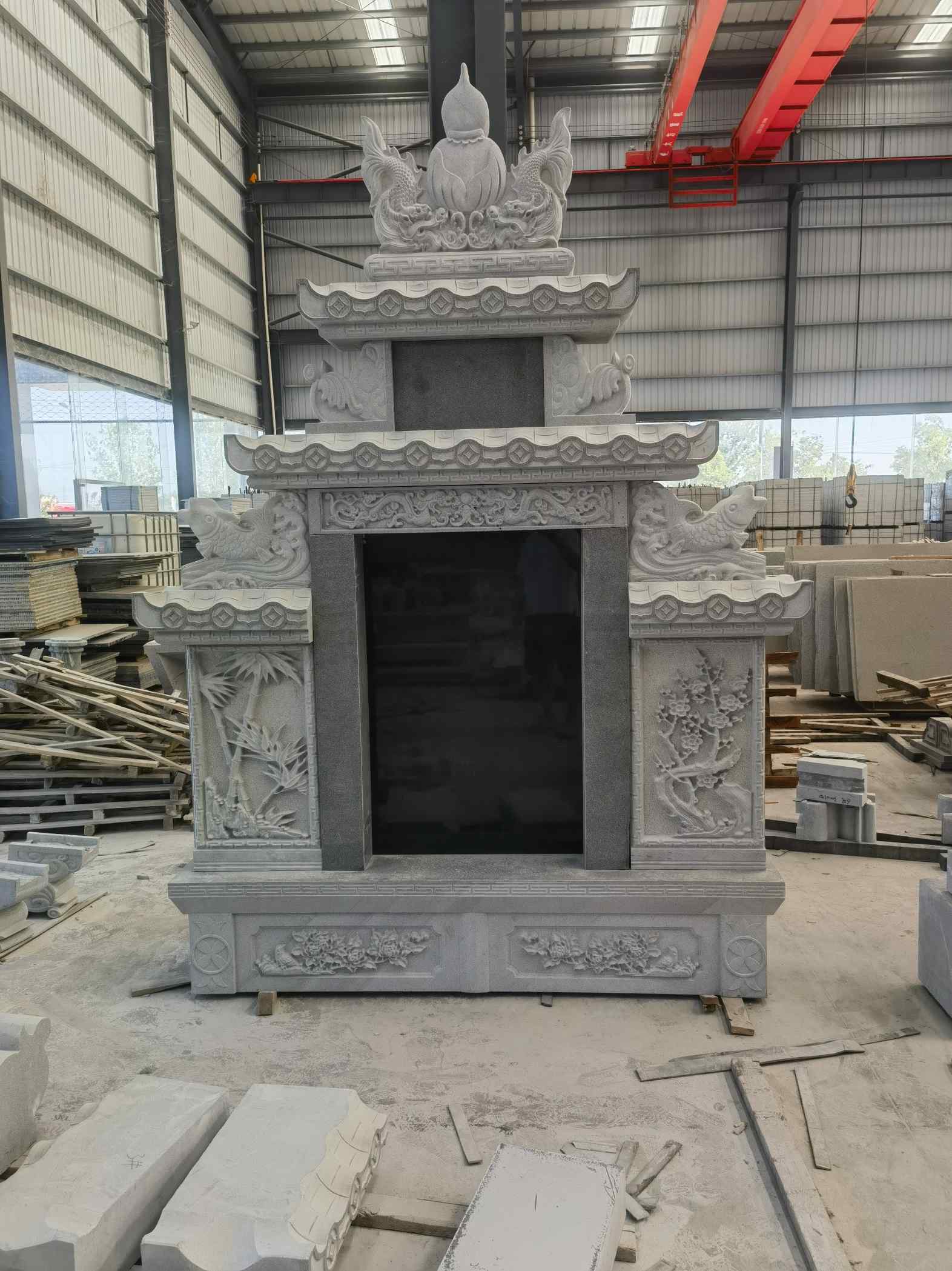 雅安 芝麻灰高档墓碑、土墓，一套也支持定做